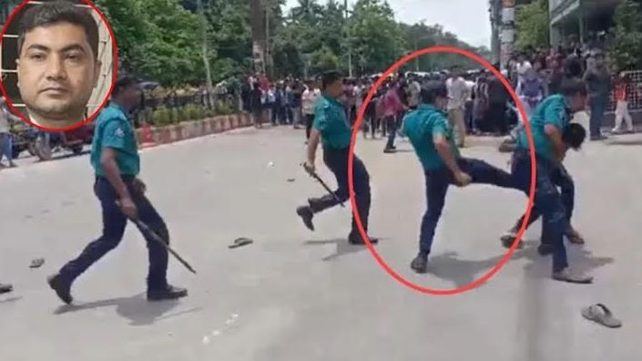 বৈষম্যবিরোধী আন্দোলনে ছাত্রদের পেটানো রংপুরের সেই ওসিকে বদলি