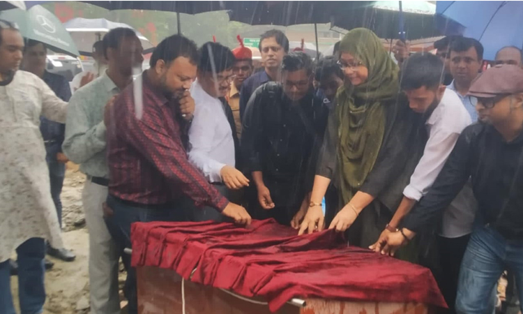 মেহেরপুরে 'জুলাই শহিদ স্মৃতি স্তম্ভ' নির্মাণের উদ্বোধন