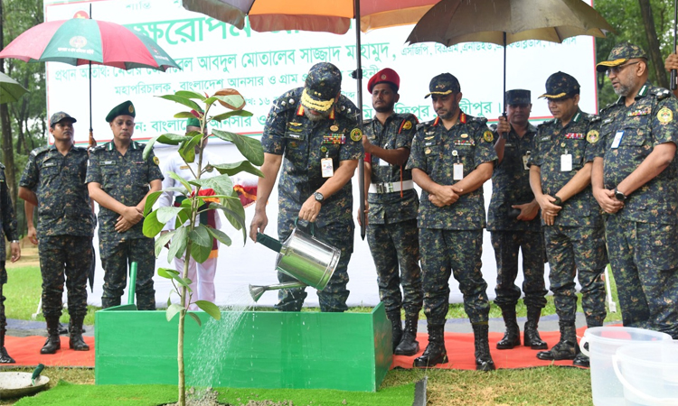 আনসার একাডেমিতে বৃক্ষরোপণ কর্মসূচির উদ্বোধন 