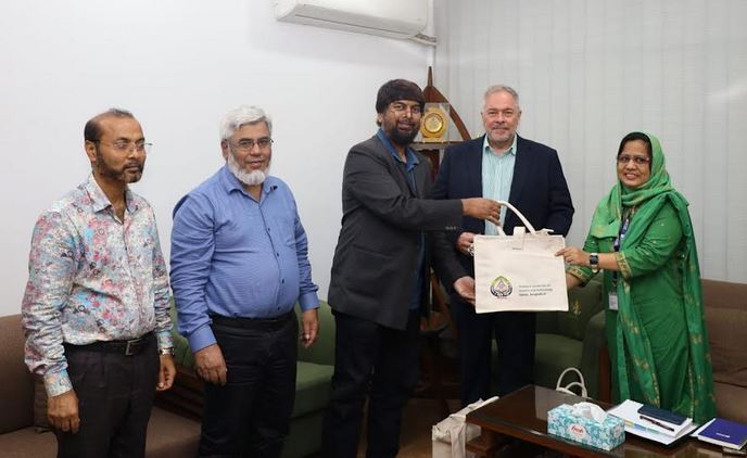 শাবিপ্রবি উপাচার্যের সঙ্গে ব্রিটিশ কাউন্সিলের প্রতিনিধি দলের সাক্ষাৎ