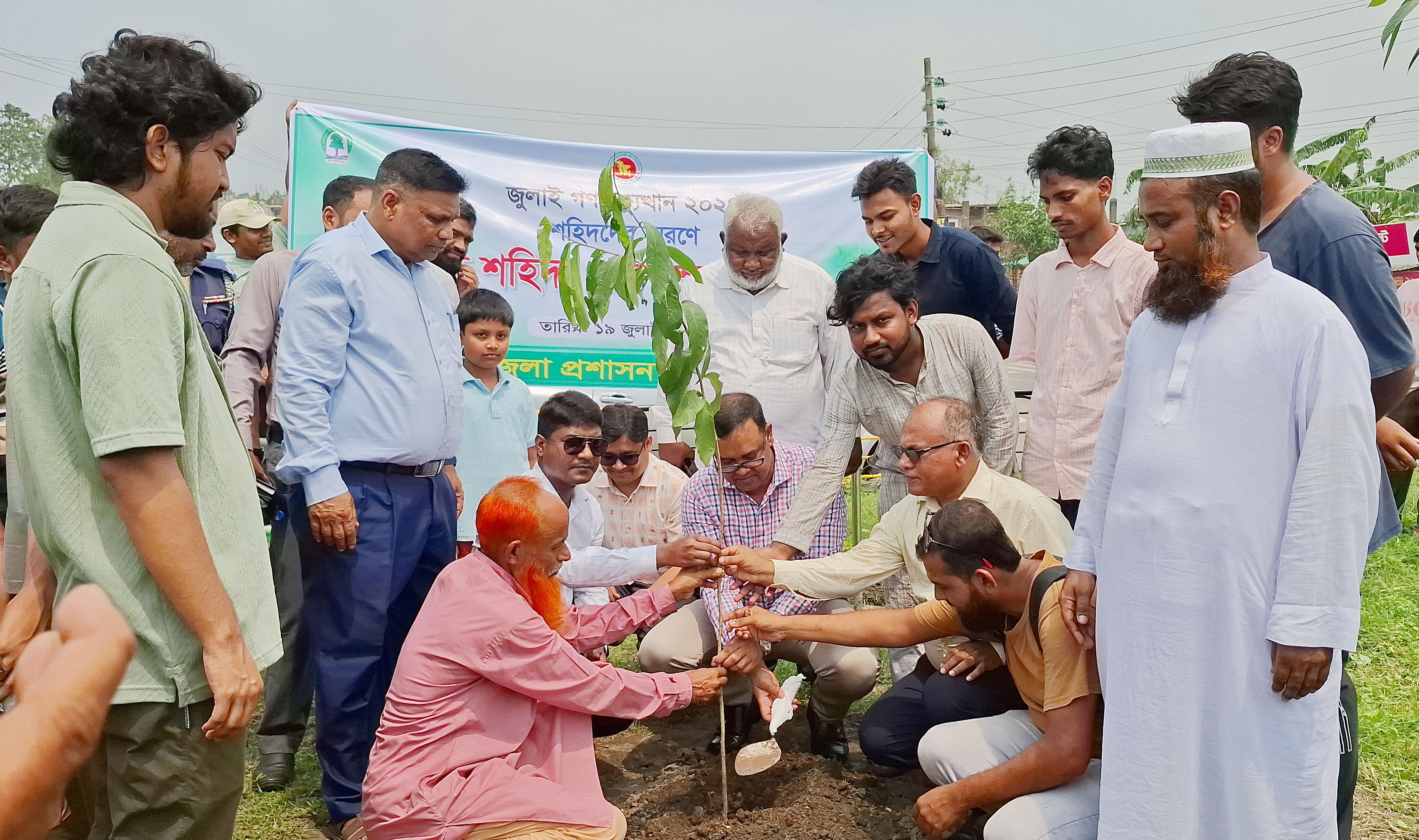 জুলাই শহীদদের স্মরণে নওগাঁয় এক শহীদ, এক বৃক্ষ রোপণ অনুষ্ঠিত