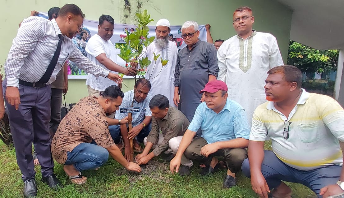 বগুড়ায় জুলাই শহীদদের স্মরণে বিএনপির বৃক্ষরোপণ কর্মসূচি