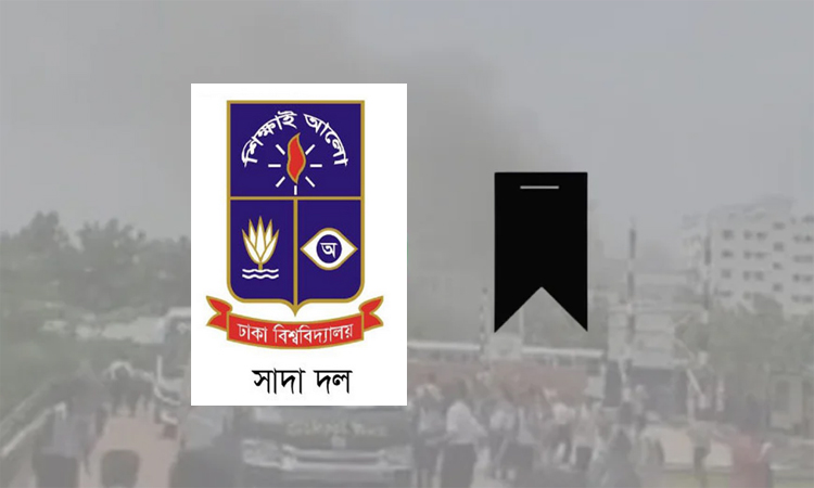 উত্তরার বিমান দুর্ঘটনায় শোকবার্তা ঢাবি’র সাদা দলের