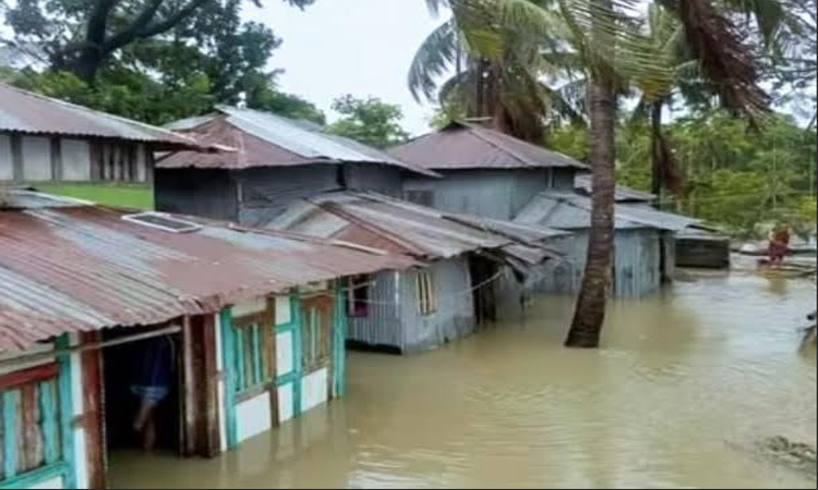 পটুয়াখালীর দুই ইউনিয়ন জোয়ারের পানিতে প্লাবিত