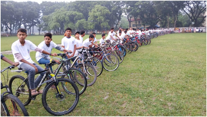 জয়পুরহাটে সাইক্লিং প্রতিযোগিতা অনুষ্ঠিত
