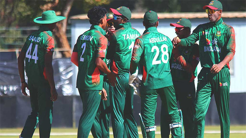 সানজিদ-সামিউনের নৈপুন্যে দক্ষিণ আফ্রিকাকে হারাল বাংলাদেশের যুবারা