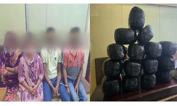 ৬০ কেজি গাঁজা ও ২ প্রাইভেট কারসহ দুই দম্পতি গ্রেফতার