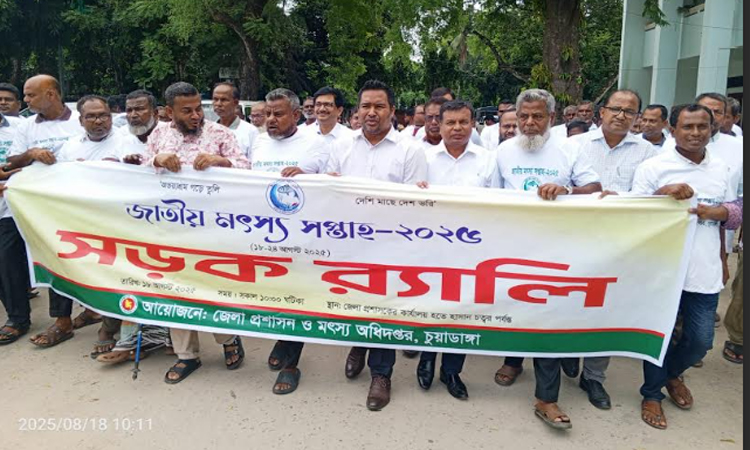 চুয়াডাঙ্গায় মৎস্য সপ্তাহ উপলক্ষে  র‌্যালি  ও সভা