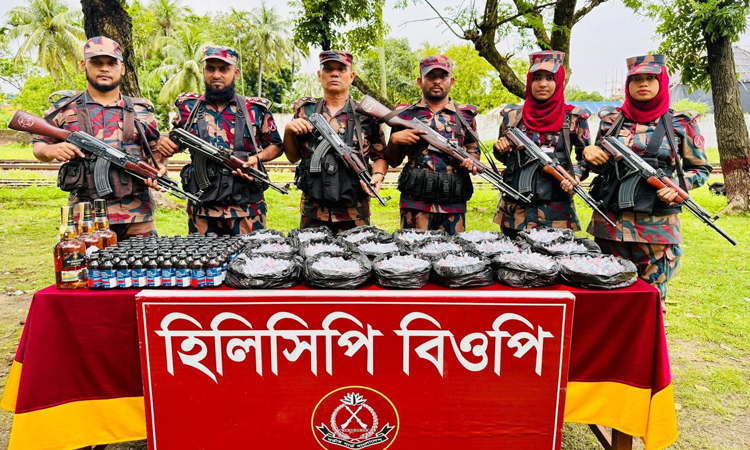 হিলি সীমান্তে বিপুল পরিমাণ ভারতীয় মাদকদ্রব্য জব্দ