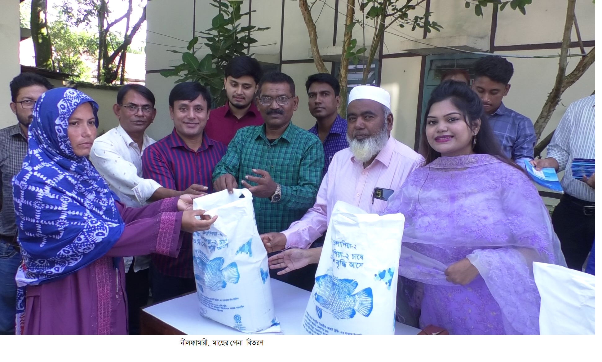 নীলফামারীতে বিনামূল্যে ৩ লাখ ৬৬ হাজার মাছের পোনা বিতরণ