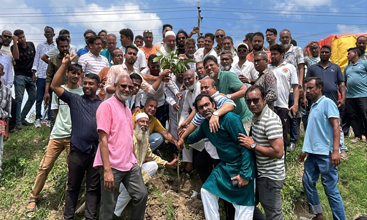 বিএনপির প্রতিষ্ঠাবার্ষিকী উপলক্ষে নওগাঁয় বৃক্ষরোপণ