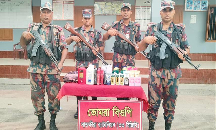 সাতক্ষীরা সীমান্তে ভারতীয় বিভিন্ন মালামাল জব্দ