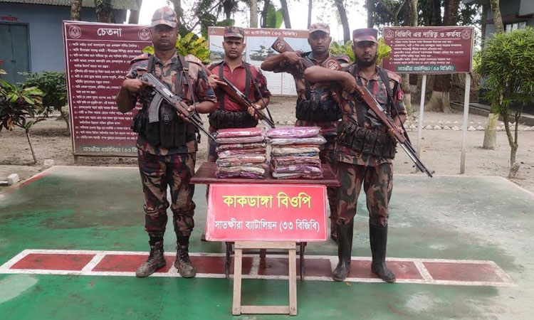 সাতক্ষীরা সীমান্তে ভারতীয় বিভিন্ন মালামাল জব্দ 