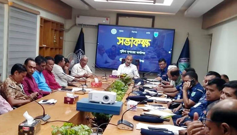 হবিগঞ্জে দুর্গাপূজা উপলক্ষে পুলিশের মতবিনিময় সভা 