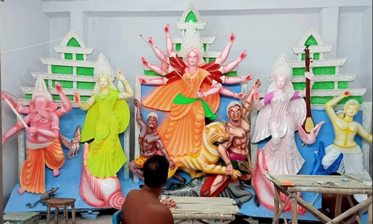 গোপালগঞ্জে ১২৮৫ মণ্ডপে চলছে দুর্গাপূজার ব্যাপক প্রস্তুতি