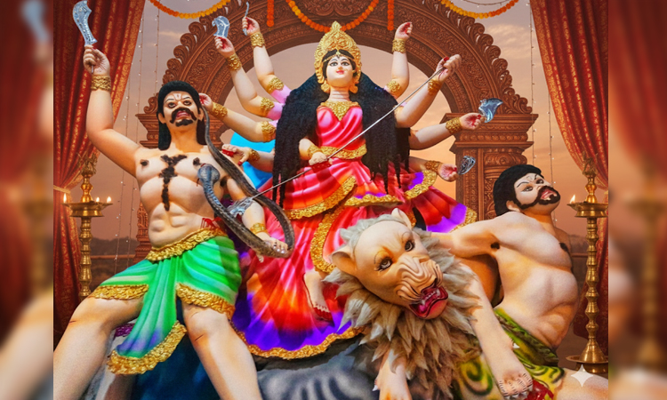 মহাষষ্ঠীর মধ্য দিয়ে লালমনিরহাটে দুর্গাপূজা শুরু