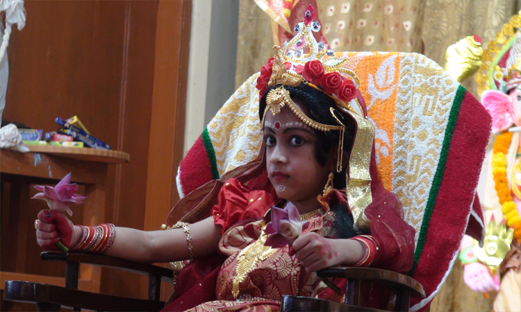 হবিগঞ্জে কুমারী পূজা অনুষ্ঠিত