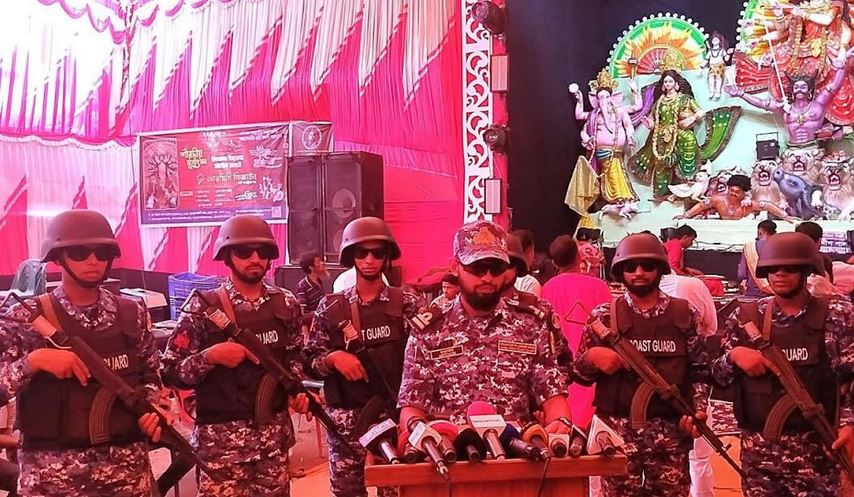 ভোলায় ৮০টি পূজামণ্ডপে কোস্টগার্ডের নিরপত্তা জোরদার 