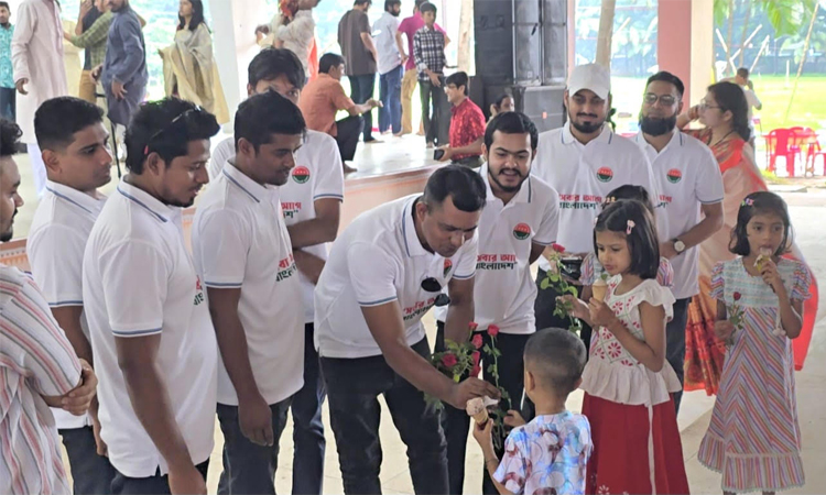 বিজয়া দশমীতে ছাত্রদল নেতার ভিন্নধর্মী কর্মসূচি