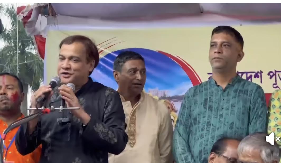 সিলেট জেলা ও মহানগর পূজামণ্ডপে শুভেচ্ছা বিনিময় বিএনপি নেতাদের
