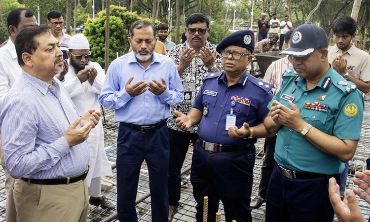 রাজশাহী কেন্দ্রীয় উদ্যান মসজিদ নির্মাণ কাজের উদ্বোধন 