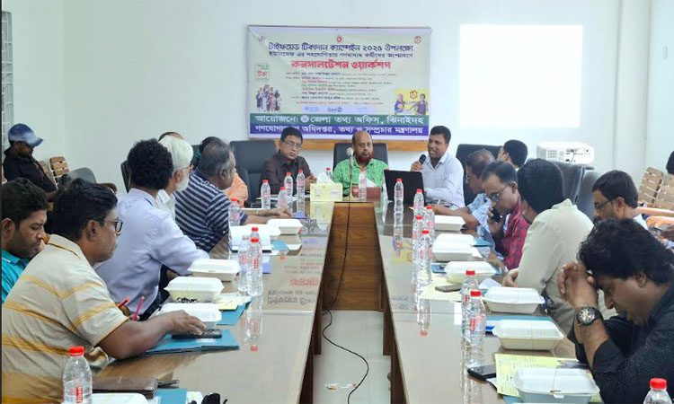 ঝিনাইদহে টাইফয়েড টিকাদান বিষয়ক কনসালটেশন কর্মশালা অনুষ্ঠিত