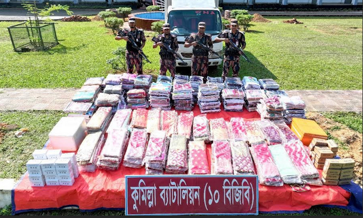 কুমিল্লা সীমান্তে ভারতীয় পণ্য জব্দ