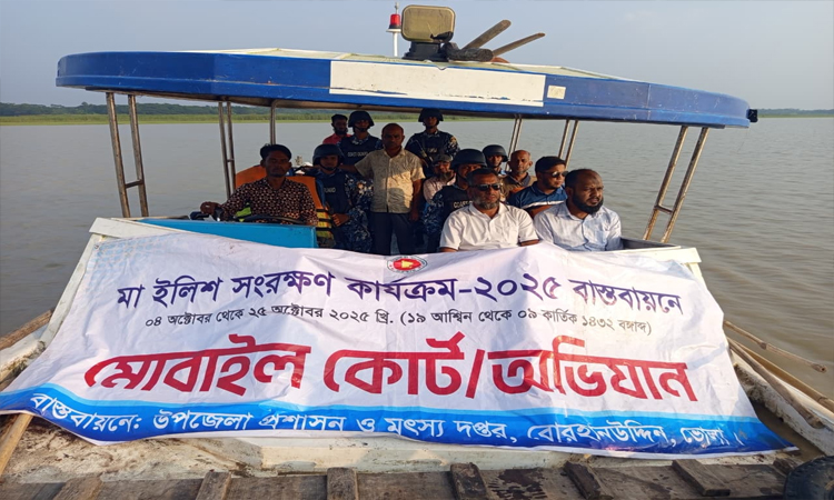 ভোলায় 'মা' ইলিশ ধরায় ৬১ জেলে আটক, মামলা ৯৬টি