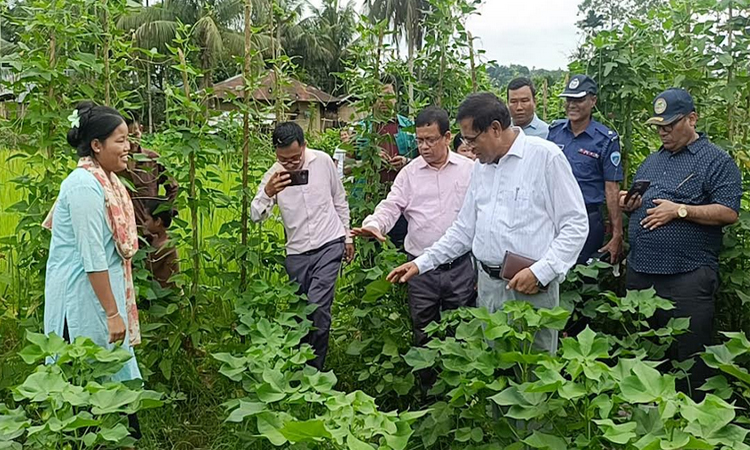 রাঙ্গামাটির নানিয়ারচরে উন্নয়ন প্রকল্প পরিদর্শনে পার্বত্য সচিব