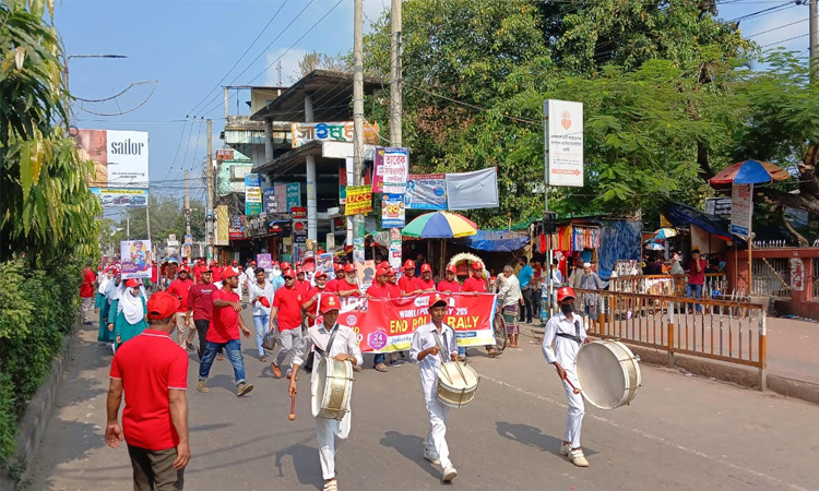 বিশ্ব পোলিও দিবসে ফেনীতে রোটারির র‌্যালি