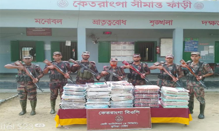 ফেনী সীমান্তে কোটি টাকার ভারতীয় মালামাল জব্দ