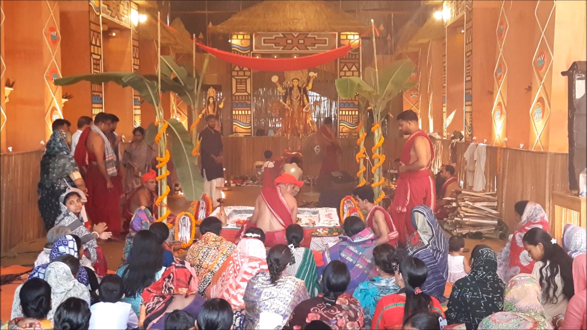 বর্ণাঢ্য আয়োজনে বান্দরবানে জগদ্ধাত্রী পূজা শুরু