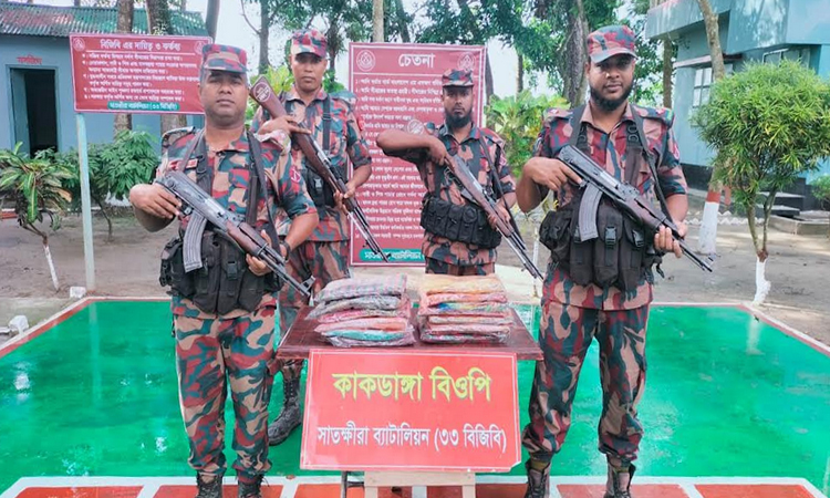 সাতক্ষীরা সীমান্তে ভারতীয় বিভিন্ন মালামাল জব্দ 