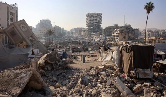 গাজার বাস্তুচ্যুত পরিবারের ঠাঁই হচ্ছে আরাফাত ভিলায়