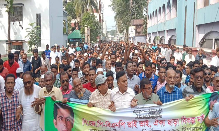 ভোলা-১ আসনে দলীয় প্রতীকে নির্বাচনী প্রচারে বিজেপি