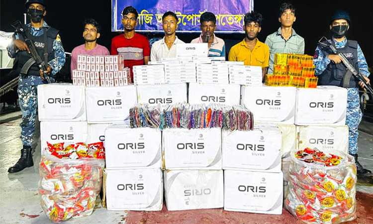 চট্টগ্রামে ২৬ লাখ টাকার পণ্যসহ ৬ পাচারকারী আটক