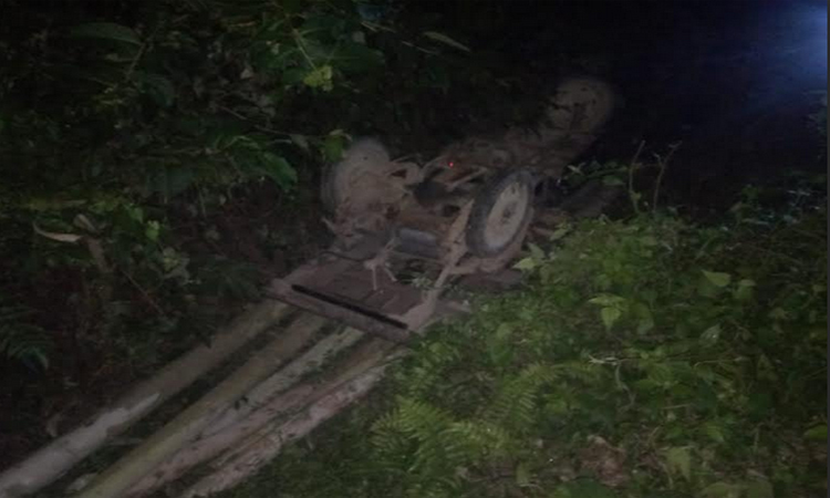 শেরপুরে কাঠবোঝাই ভ্যান উল্টে চালক নিহত