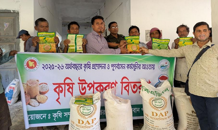 রুমায় প্রণোদনার কৃষি উপকরণ বিতরণ