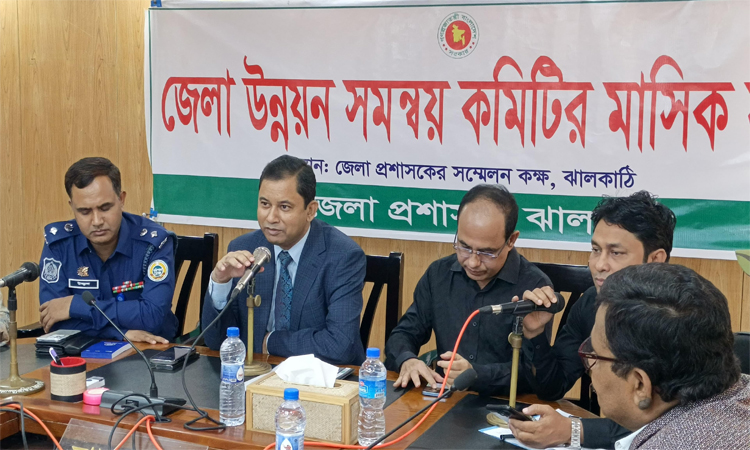 ঝালকাঠিতে জেলা উন্নয়ন সমন্বয় কমিটির সভা