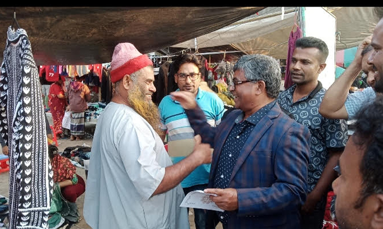 মোল্লাহাটে বিএনপির ৩১ দফার লিফলেট বিতরণ