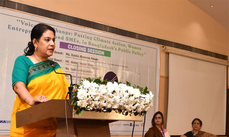 জলবায়ু পরিবর্তনে নারী উদ্ভাবনী উদ্যোগেই ঘুরে দাঁড়াচ্ছে : পরিবেশ উপদেষ্টা