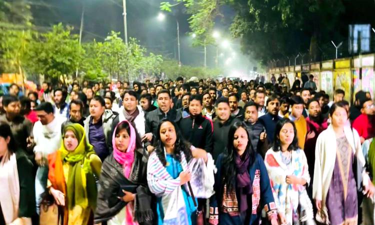 জাতীয় নির্বাচনের তফসিলকে স্বাগত জানিয়ে ঢাবিতে ছাত্রদলের আনন্দ মিছিল